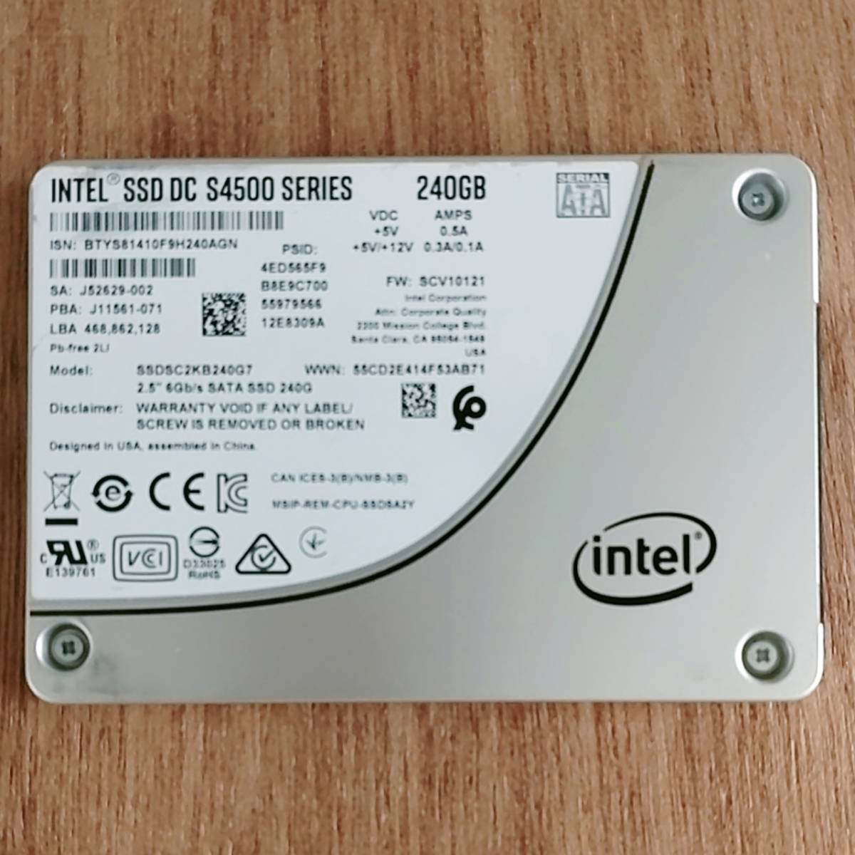 Intel SSD DC S4500 SERIES 240GB