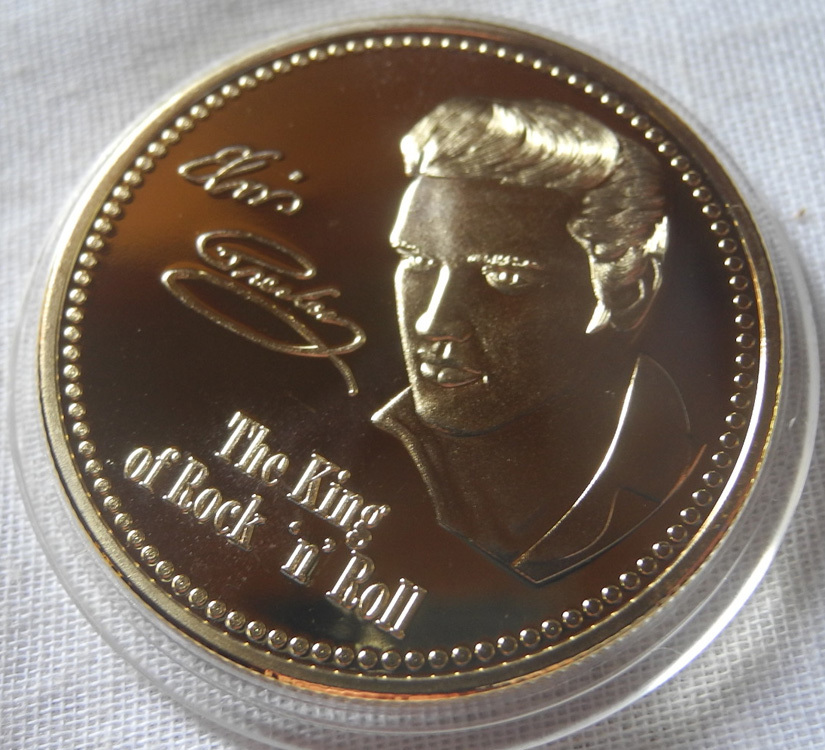 エルビス・プレスリー Elvis Presley コレクションコイン 記念メダル 記念コイン 金メダル 1オンス 24金メッキコイン 金貨_画像4
