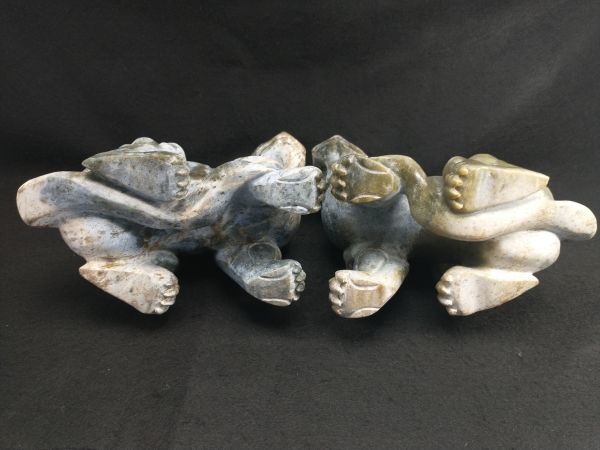 狛犬 石像 2体セット 中国古美術品 置物 インテリア 庭 オブジェ 狛犬 石像 2体セット 中国古美術品 置物 インテリア 庭 オブジェ