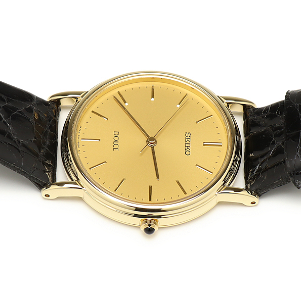  beautiful goods Seiko Dolce 8J41-6060 18KT Gold men's quartz wristwatch SEIKO DOLCE