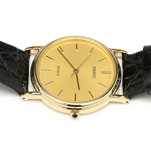 美品 セイコー ドルチェ 8J41-6060 18KT ゴールド メンズ クォーツ