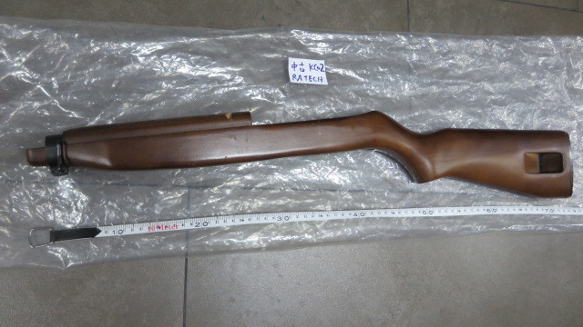 中古RATECH製木制M1タイプ,KJ WORKS製,KC02スタームルガー10/22モデル・ホークアイガスブローバック ガスガン用ストックです