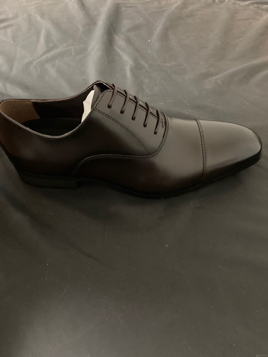 新品未使用viacammino（Madrasマドラス）オックスフォードダークブラウンビジネスシューズ 25.5本革本皮皮靴革靴