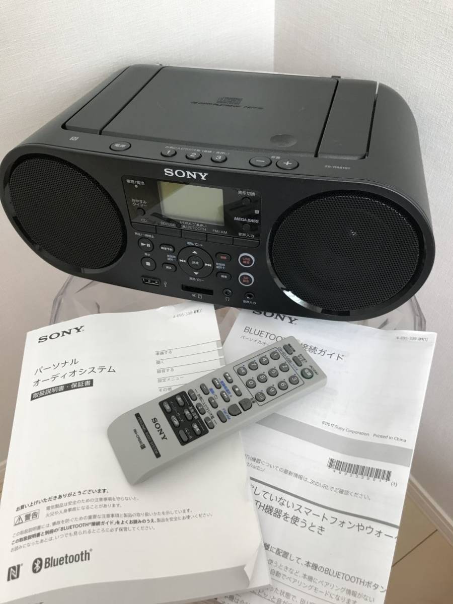使用少 SONY/ソニー ZS-RS81BT BLUETOOTH み/FM/AM/ワイドFM/SD/USB/CD 
