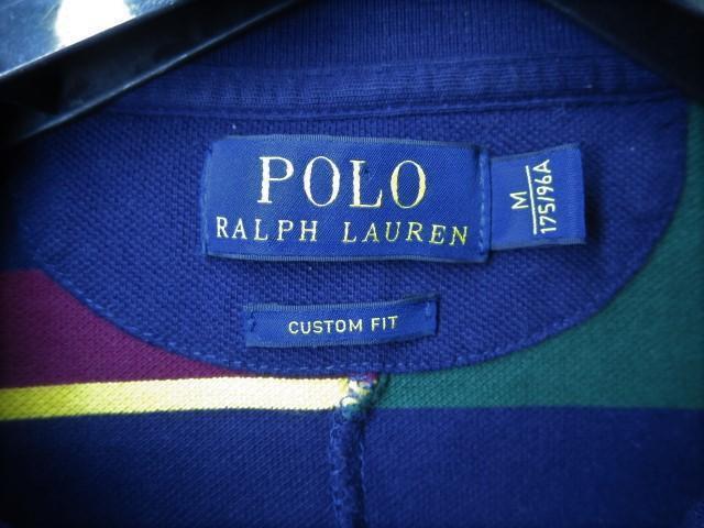 POLO RALPH LAUREN * 1967 custom Fit pe наан to рубашка-поло M ivy pre pi- school P Logo нашивка Ralph Lauren 