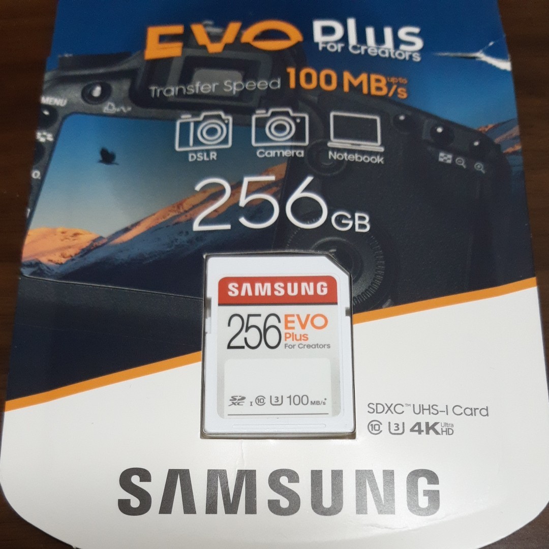 サムスン SDカード 256GB EVO Plus SDXC UHS-1 U3 100MB/s MB-SC256H/EC 