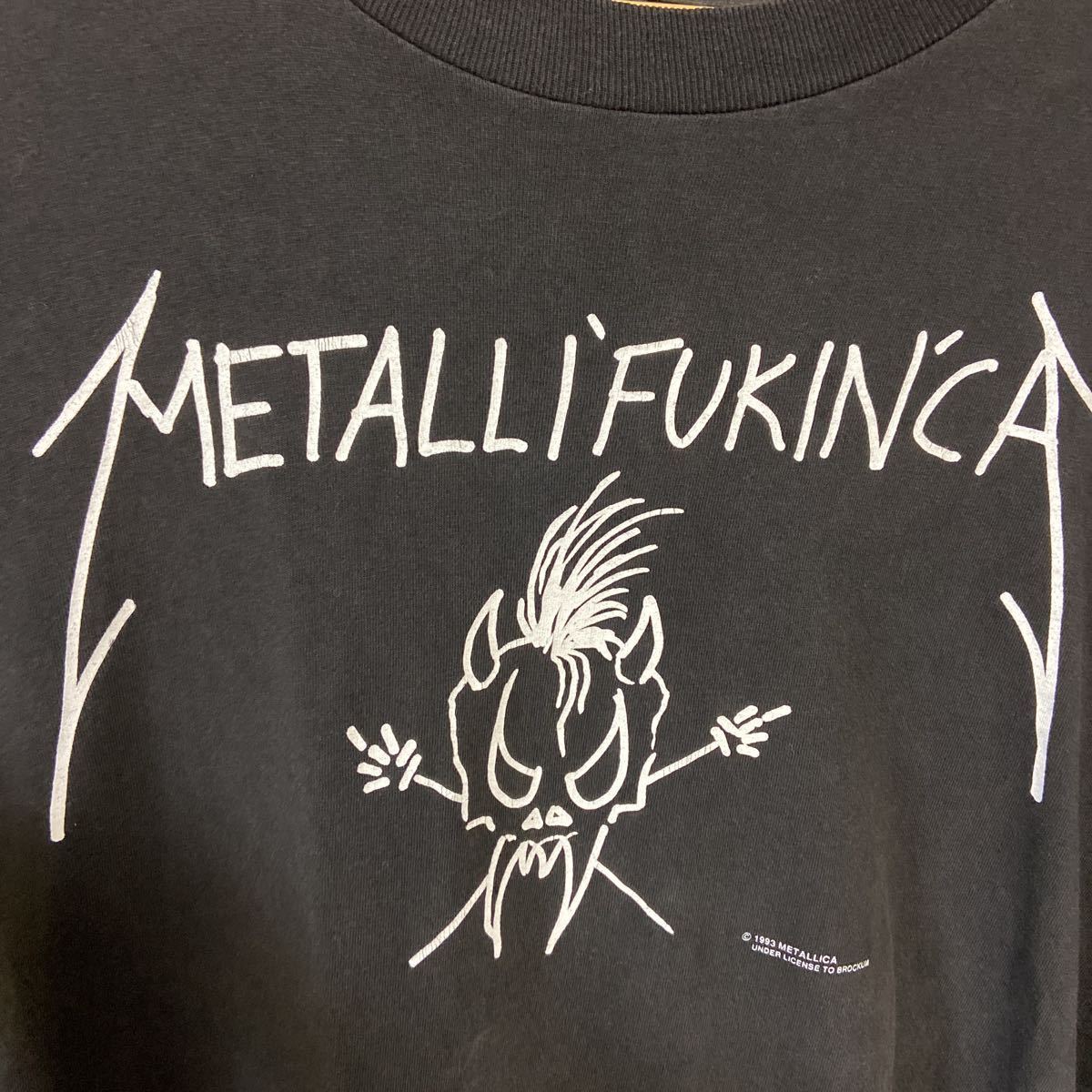 *1 jpy start * band T-shirt METALLICA short sleeves T-shirt black Vintage T-shirt Metallica size L BROCKUM