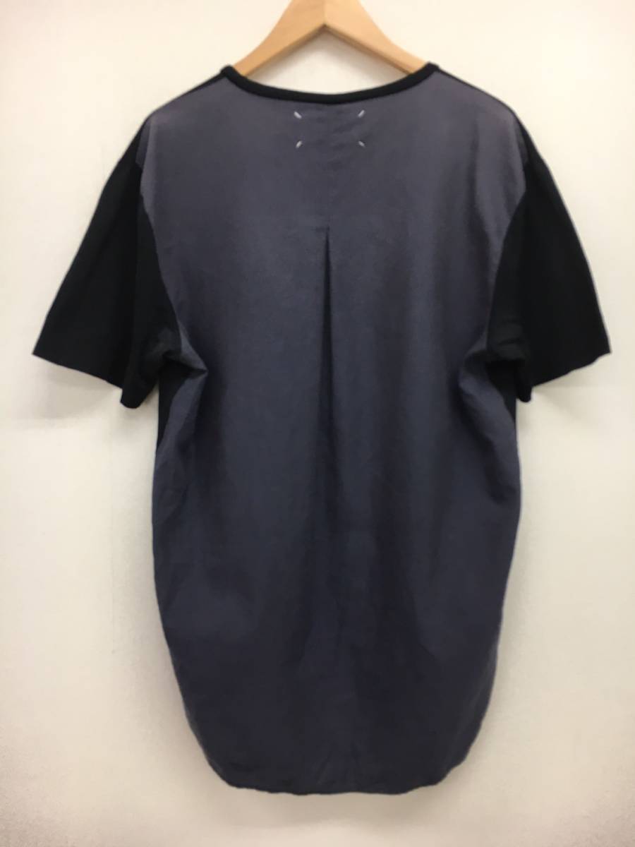 Maison Martin Margiela 10 半袖Tシャツ 44 黒×灰 メゾンマルタンマルジェラ メンズ 切替 イタリア製 複数落札同梱OK  B220525-301