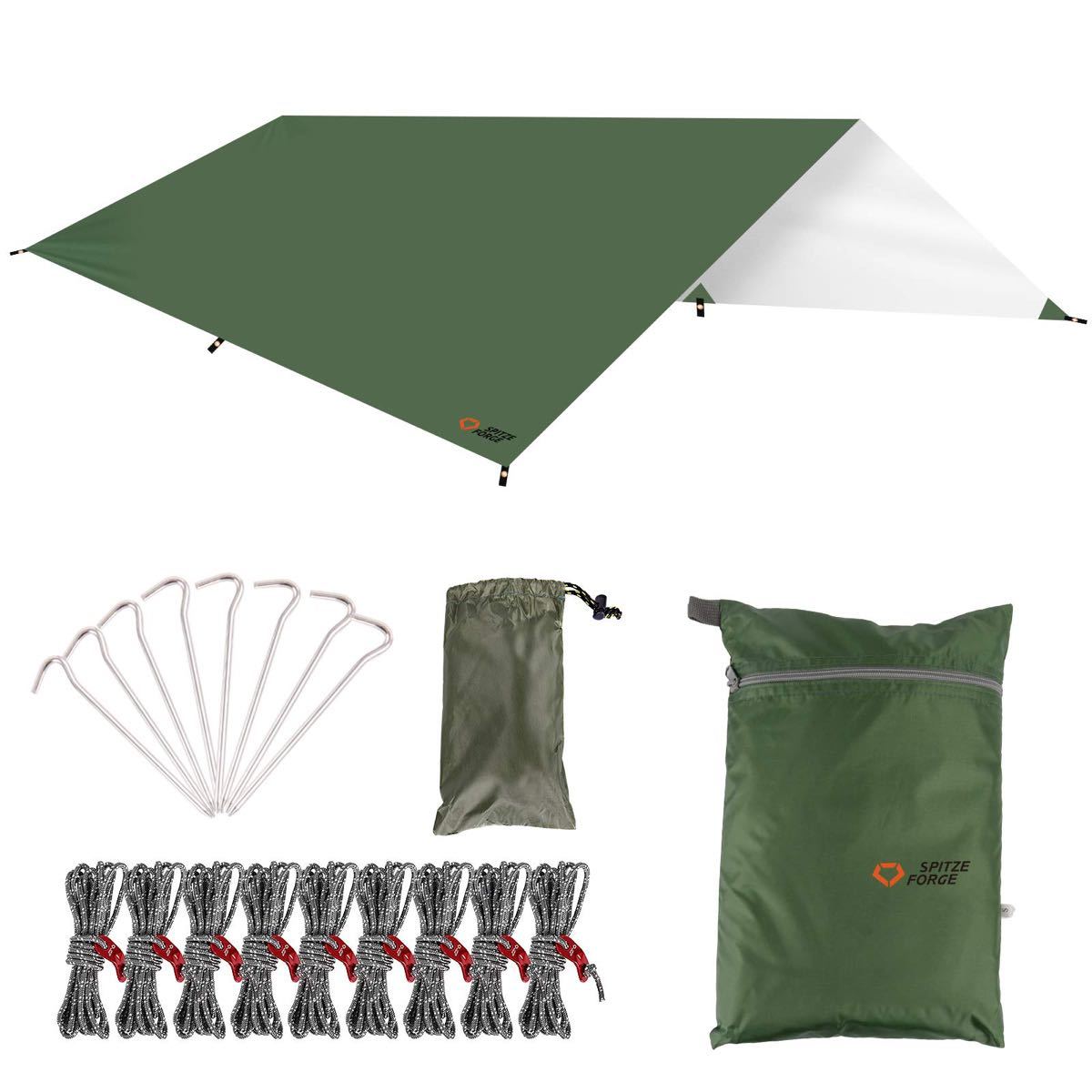 タープ 防水  テントタープ　2〜6人用　キャンプ 軽量 紫外線 UV カット