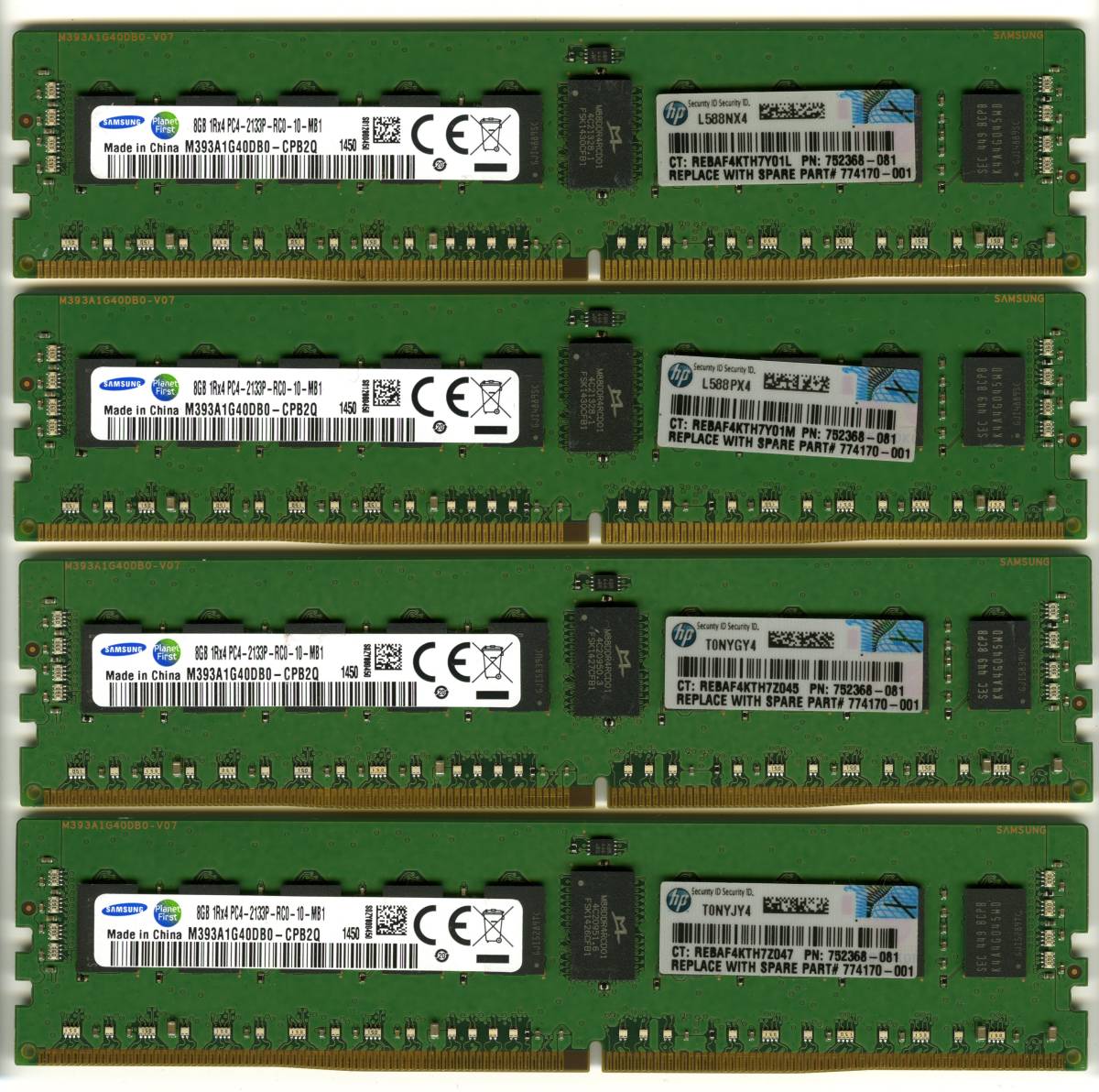 サムスン DDR4 ECC Registered 32GBx8枚 計256GB タブレット
