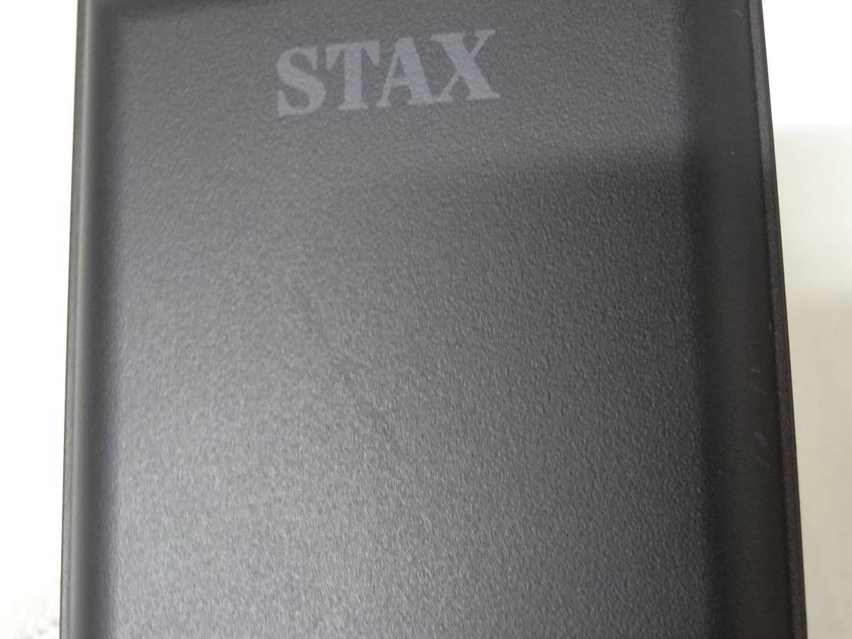 HE-435◆STAX アナログ入力専用 ポータブルシステム SRS-002 (SR-002+SRM-002) イヤースピーカー 中古品_ドライバーユニットにスレが見受けられます