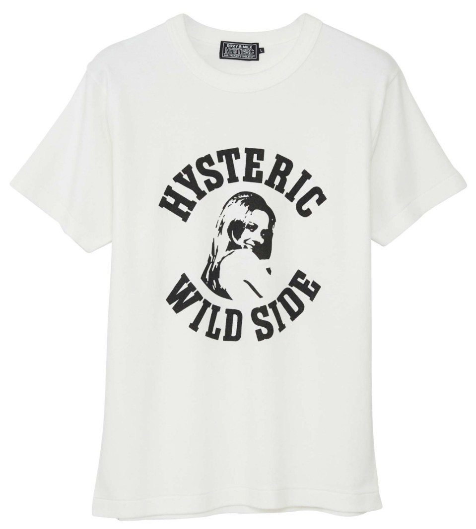 新品 完売品 22SS 最新作 ヒステリックグラマー HYS WILD SIDE ガールプリント Tシャツ 白色 Mサイズ