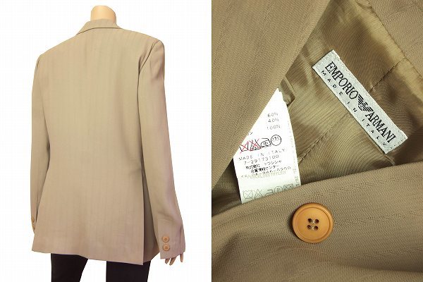 M美品/エンポリオアルマーニ EMPORIO ARMANI イタリア製高級ジャケット
