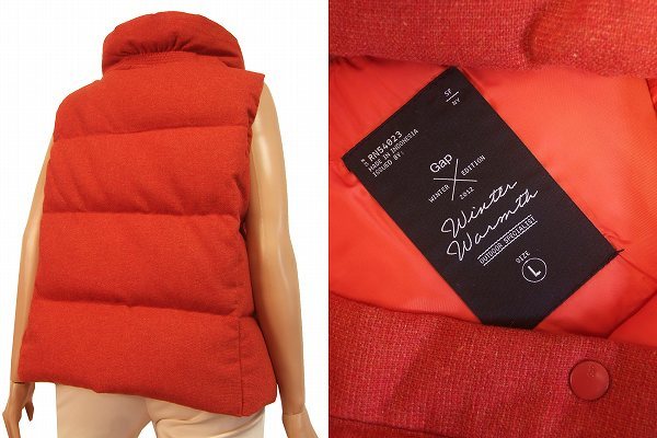 M beautiful goods * Gap * orange * Logo go in .! ultimate ..... down vest *L