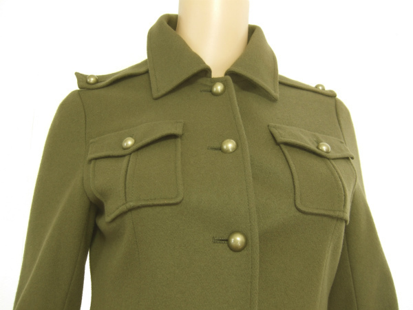 A прекрасный товар / Anayi ANAYI прекрасный форма милитари пальто маленький размер надпись 36 номер (7 номер /S соответствует ) хаки - кашемир . осень-зима предназначенный внешний женский 