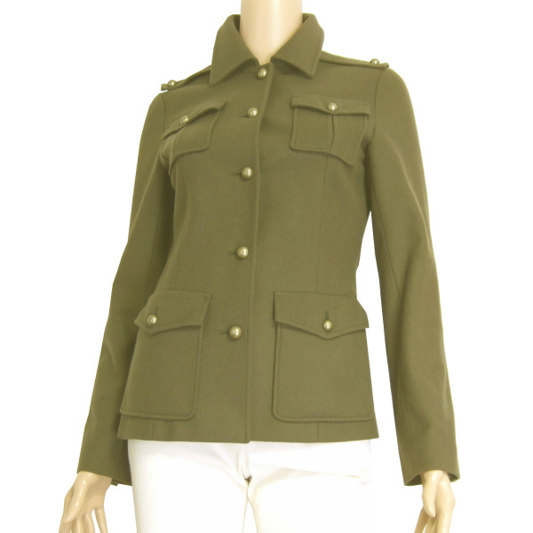 A прекрасный товар / Anayi ANAYI прекрасный форма милитари пальто маленький размер надпись 36 номер (7 номер /S соответствует ) хаки - кашемир . осень-зима предназначенный внешний женский 
