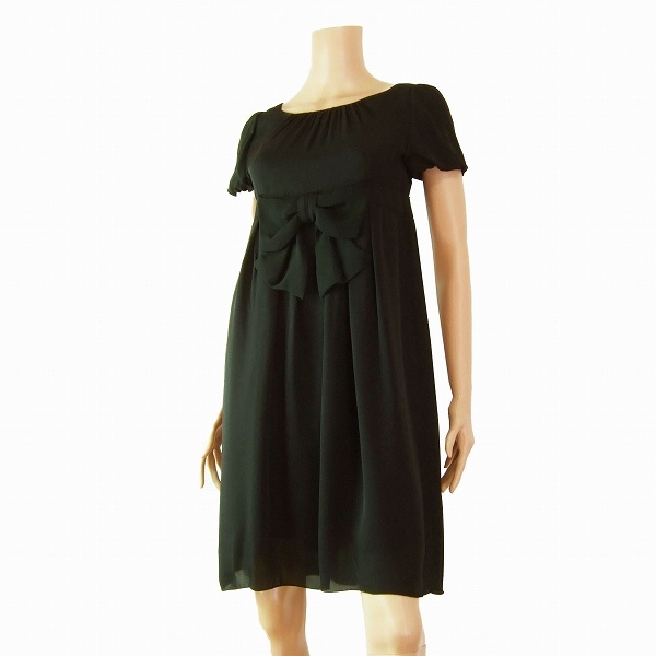 絶品】 A美品/STRAWBERRY-FIELDSストロベリーフィールズ/黒/シルク100