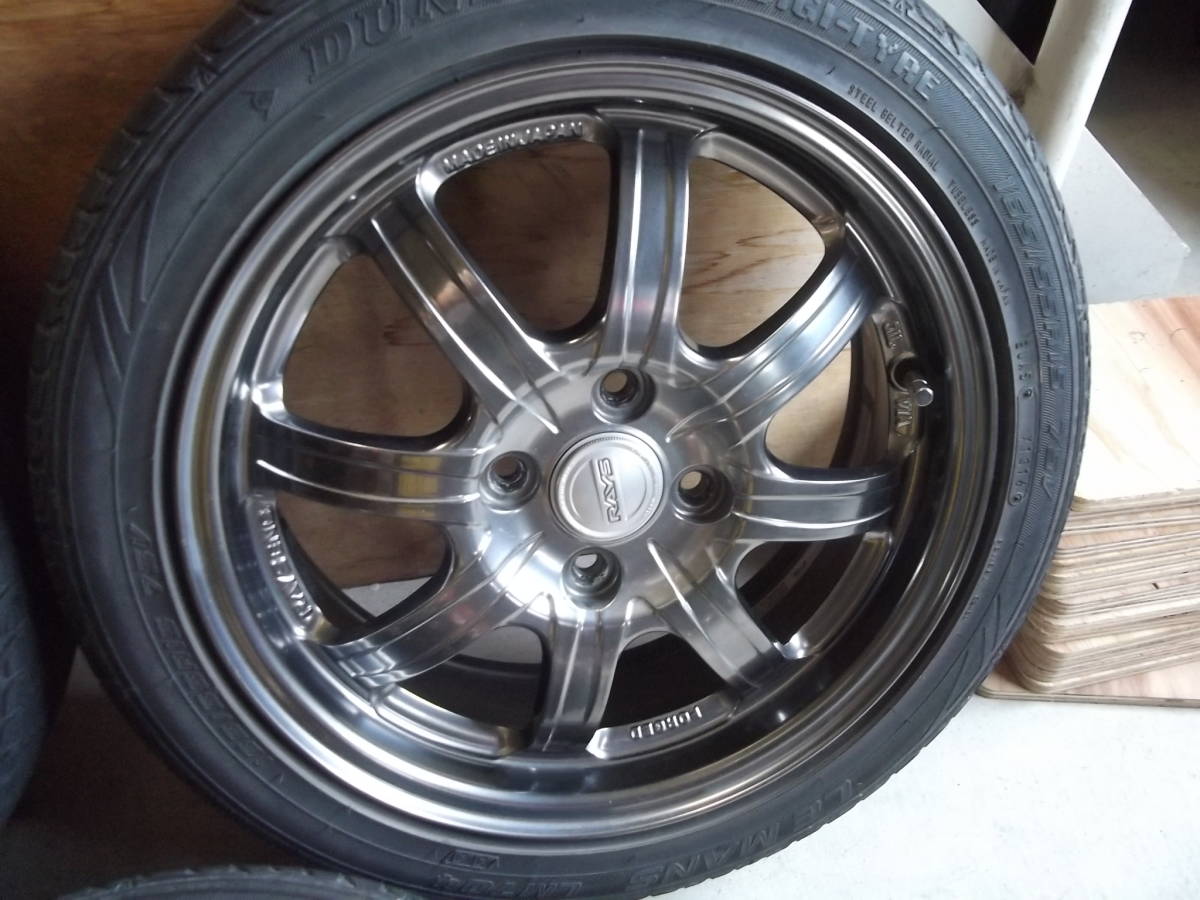 RAYS鍛造軽量3.9Kg軽量スーパーエコ15インチOFF+45-5.5J-PCD100-4H+