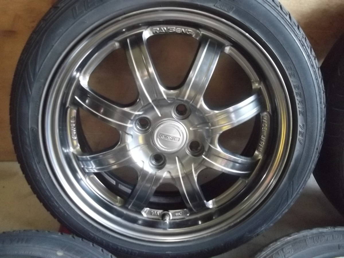 RAYS鍛造軽量3.9Kg軽量スーパーエコ15インチOFF+45-5.5J-PCD100-4H+