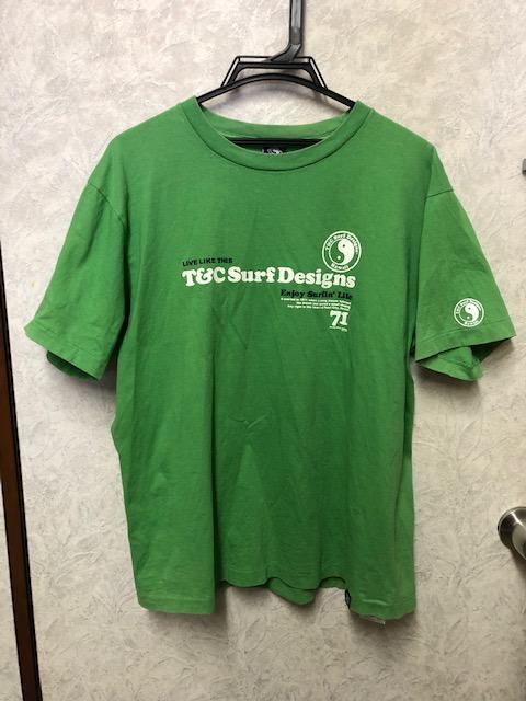 T&C SURF DESINGS タウンカントリー Tシャツ L 薄緑 グリーン 現状