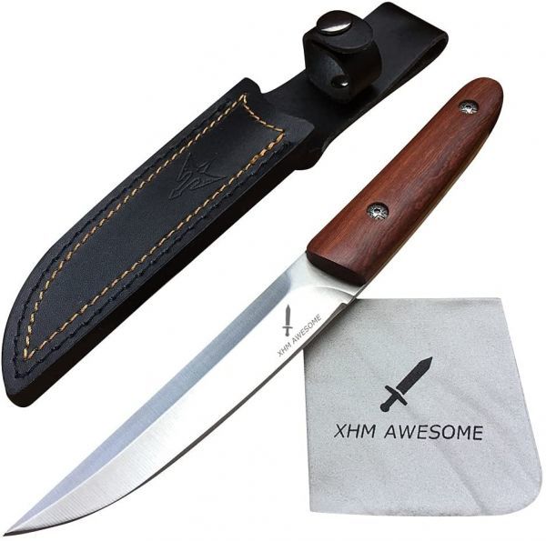【新品 送料無料】XHM Awesome シースナイフ 24.5CM アウトドア キャンプ ナイフ サバイバル ハンティング釣り ナイフ直刃 フルタング構造