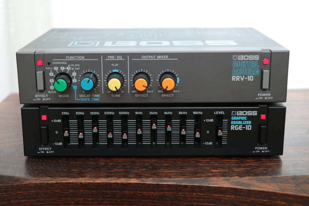 BOSS MICRO RACK SERIES RRV-10（デジタルリバーブ）＋ RGE-10（グラフィックイコライザー）超美品セット 