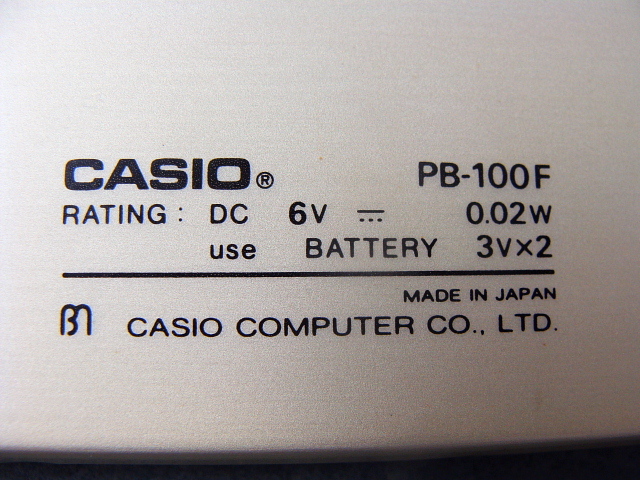 * count OK*CASIO pocket computer PB-100F* details till, operation not yet verification -jiyank*