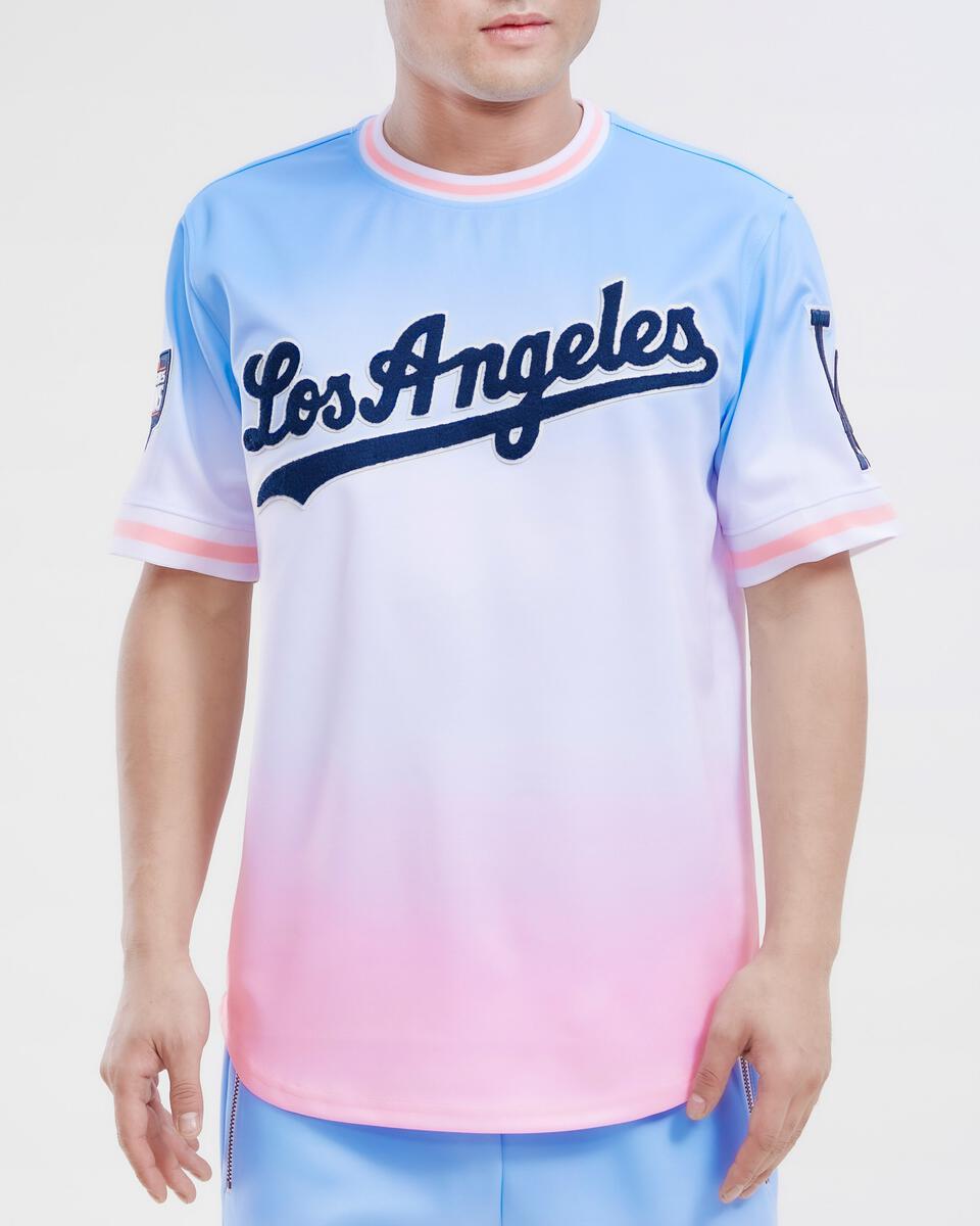 BF91)PRO STANDARD Los Angeles Dodgers ジャージTシャツ/MLB/L/ロサンゼルス・ドジャース/HIPHOP/USサイズ_画像1