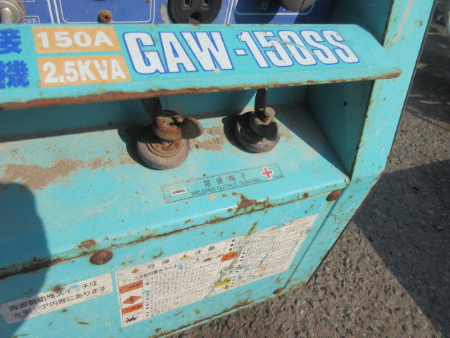 5】☆防音型発電溶接機☆ デンヨー GAW-150SS スパーク、圧縮OK 5】☆防音型発電溶接機☆ デンヨー GAW-150SS スパーク、圧縮OK