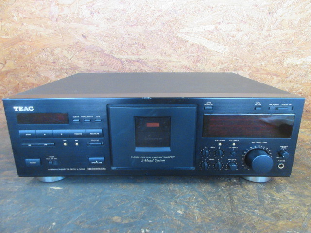 5】カセットデッキ TEAC V-5000 簡単な音出し確認済 3ヘッドカセット
