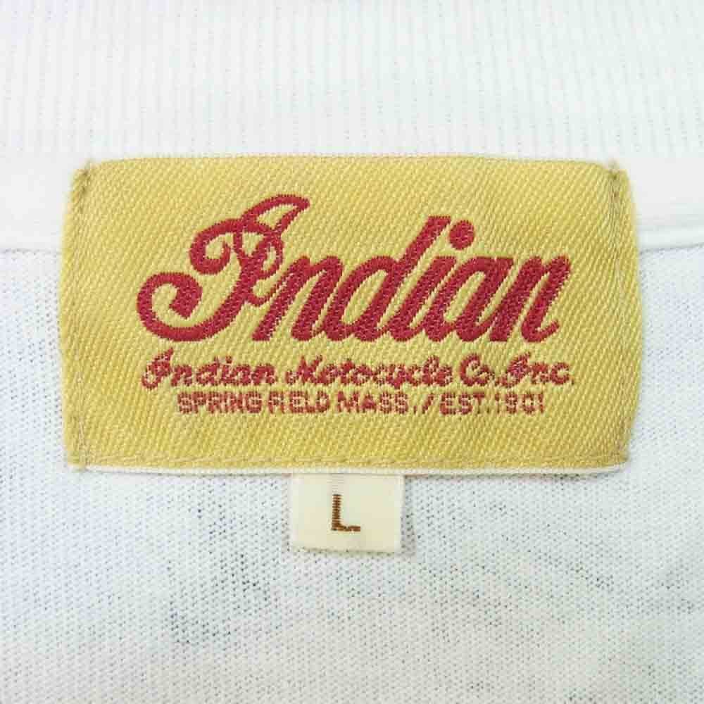 インディアン Indian プリント Tシャツ コットン 半袖Tシャツ 白 L_画像4