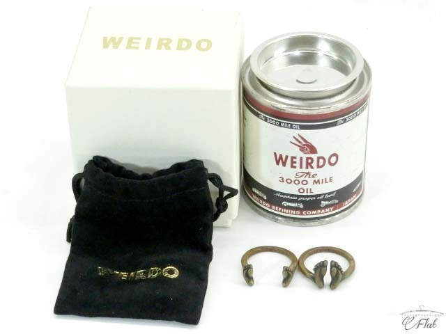 ウィアード WEIRDO ジュエリー　L&G-RING　足　フット ダブル ペアリング　指輪 リング brass 17号_画像1