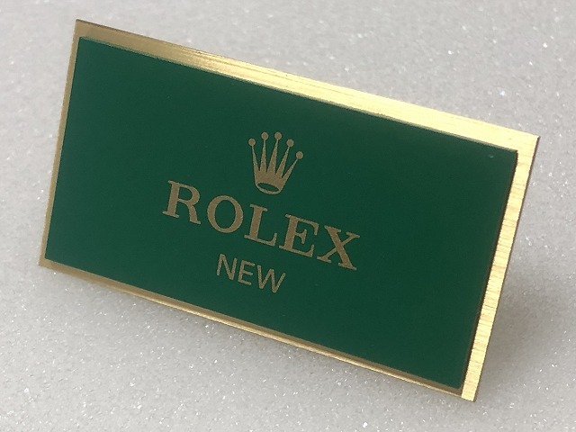 限定品格安ロレックス ウォッチ プレート ディスプレイ エンブレム ロゴ 飾り 緑 グリーン 未使用 時計 ROLEX 非売品 箱、保証書、付属品