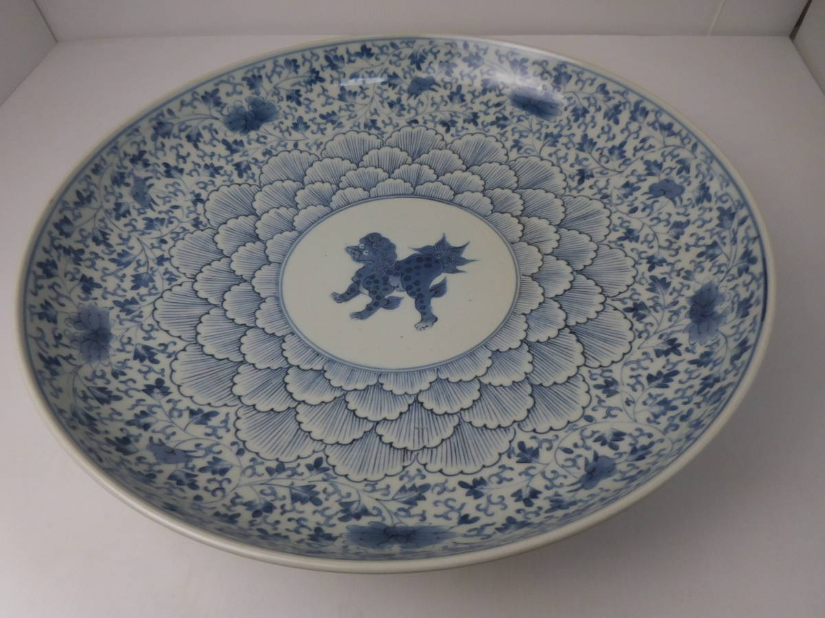 古伊万里 花唐草ボタン獅子文 十二尺皿 無傷 art-school.ks.ua