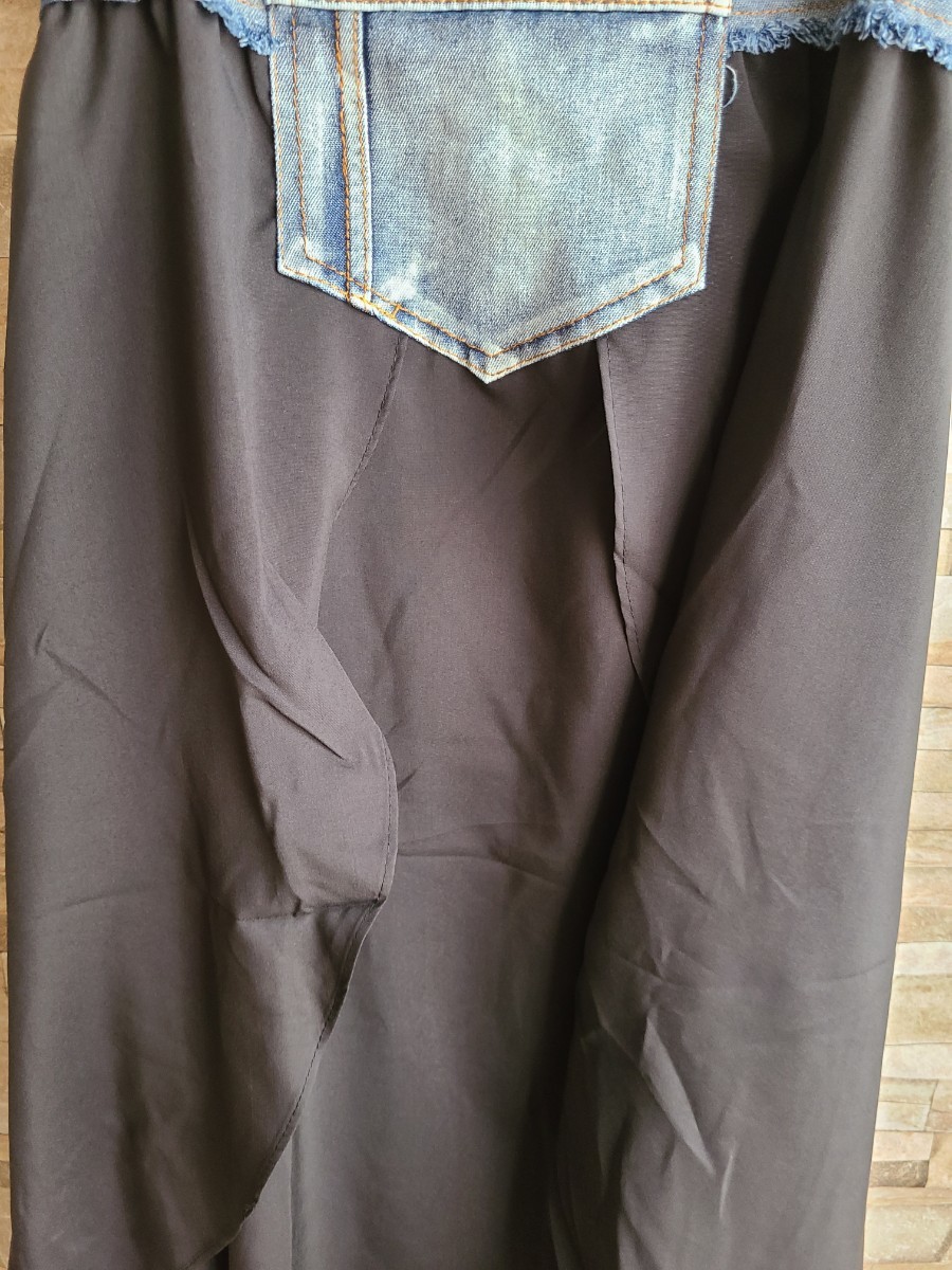 デニムサロペット オーバーオール レディース サロペットスカート ワンピースデニム オールインワン ゆったり  大きいサイズ