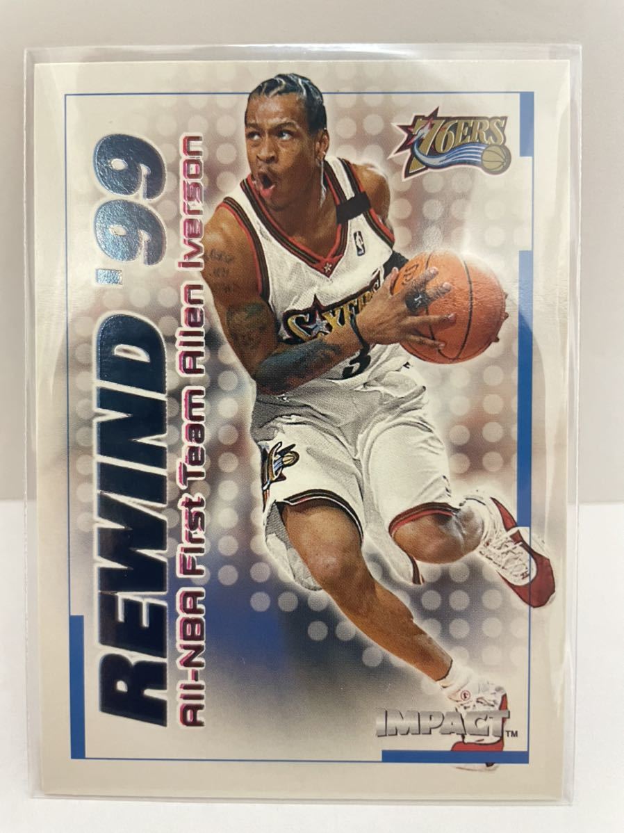 NBAカード　アレン・アイバーソン　ALLEN IVERSON REWIND’99 All-NBA First Team FLEER SKYBOX  IMPACT’99-00【 18 of 40 RN】