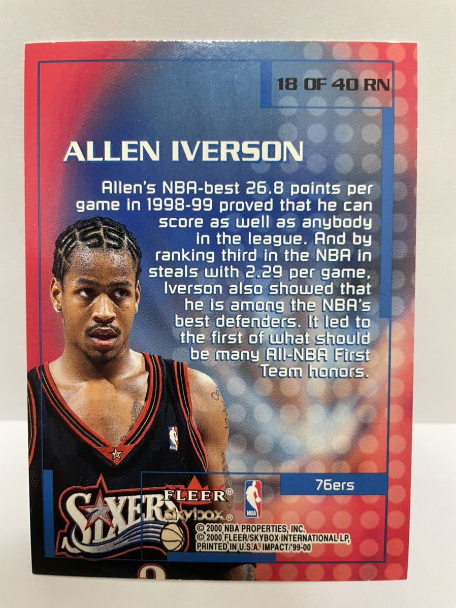 NBAカード アレン・アイバーソン ALLEN IVERSON REWIND'99 All-NBA 