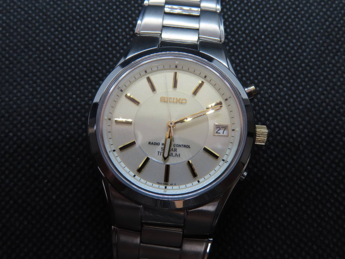 1円~【美品】SEIKO/セイコーSPIRIT/スピリットソーラー電波時計