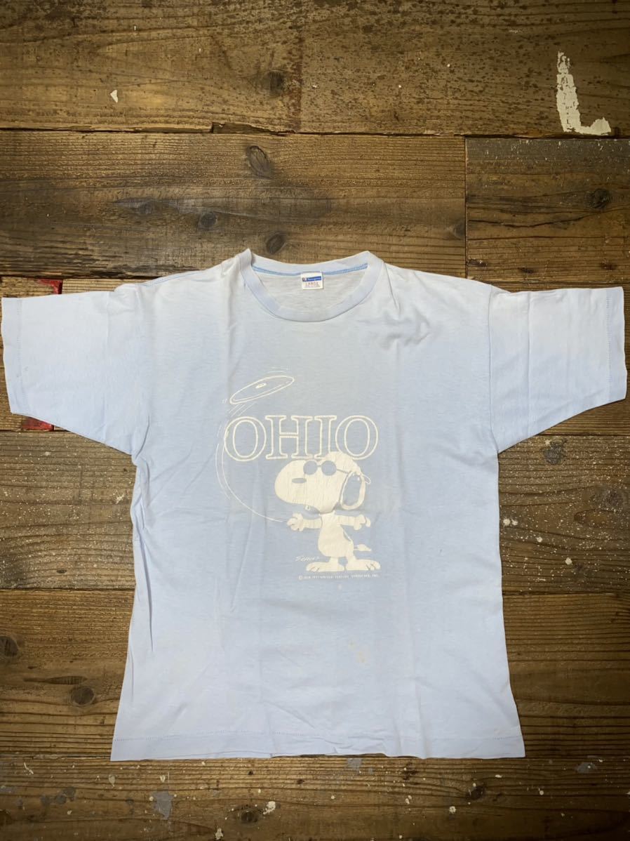 70s ヴィンテージ チャンピオン スヌーピー バータグ 半袖 Tシャツ USA SNOOPY champion vintage ラルフローレン