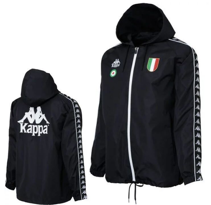 M[ new goods ]kappa window jacket long sleeve water repelling processing windbreaker Kappa Italy spring summer light weight men's sportswear BK full Zip 