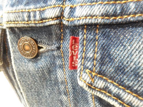 0520389a【Levi's リーバイス レディース デニムジャケット 78500表記】Gジャン/ライトブルー/サイズS 肩幅40cm、着丈51cm程度/中古品_画像2