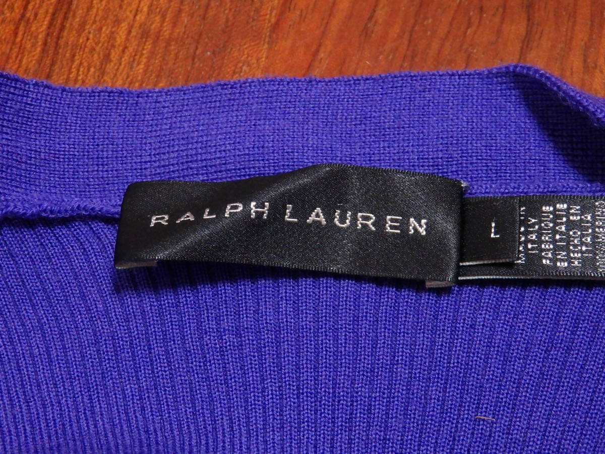 ラルフ ローレン ブラックレーベル Ralph Lauren カーディガン メンズ 紫 L 30482 ZZOAOPKK_画像4