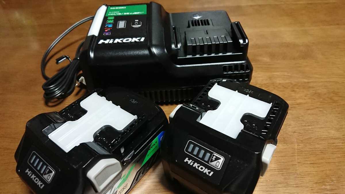 Hikoki ハイコーキ 充電器+Bluetoothマルチボルトバッテリー×2個 ...