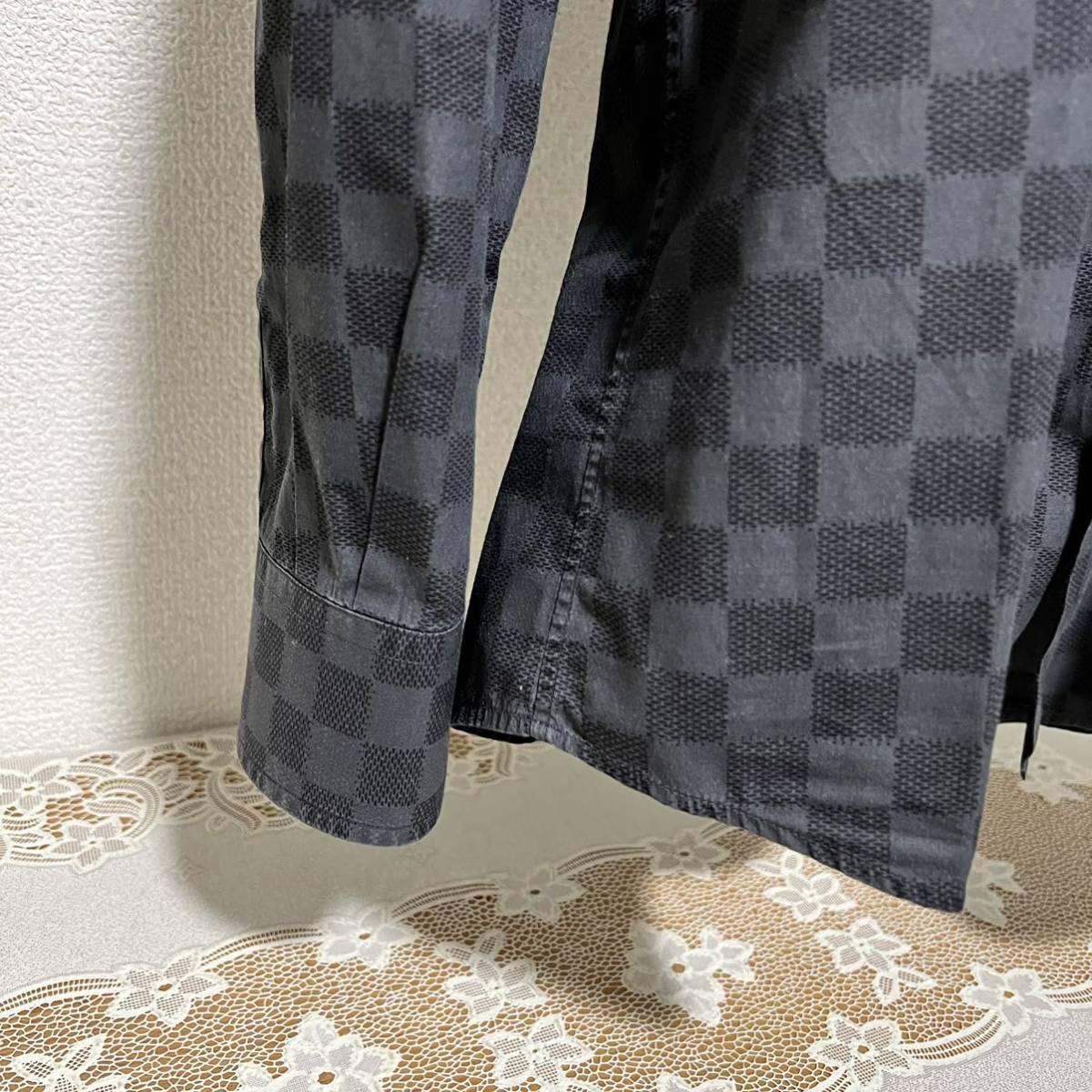LOUIS VUITTON ルイ・ヴィトン ダミエ グラフィット 長袖シャツ 総柄