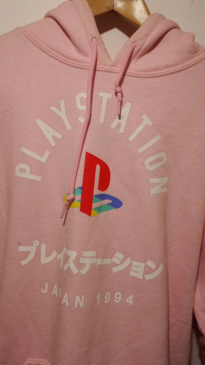 PlayStation プレイステーション　USA限定　プルオーバーフーディ パーカー　サイズL ピンク　FK_画像3