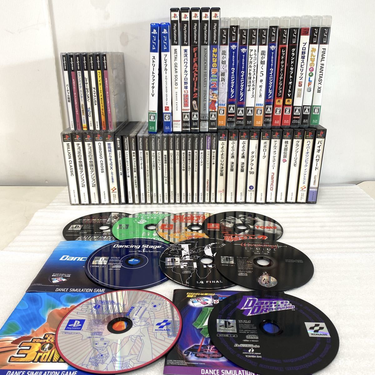 PS/PS2/PS3/セガサターン ゲームソフト まとめ売り動作未確認龍が