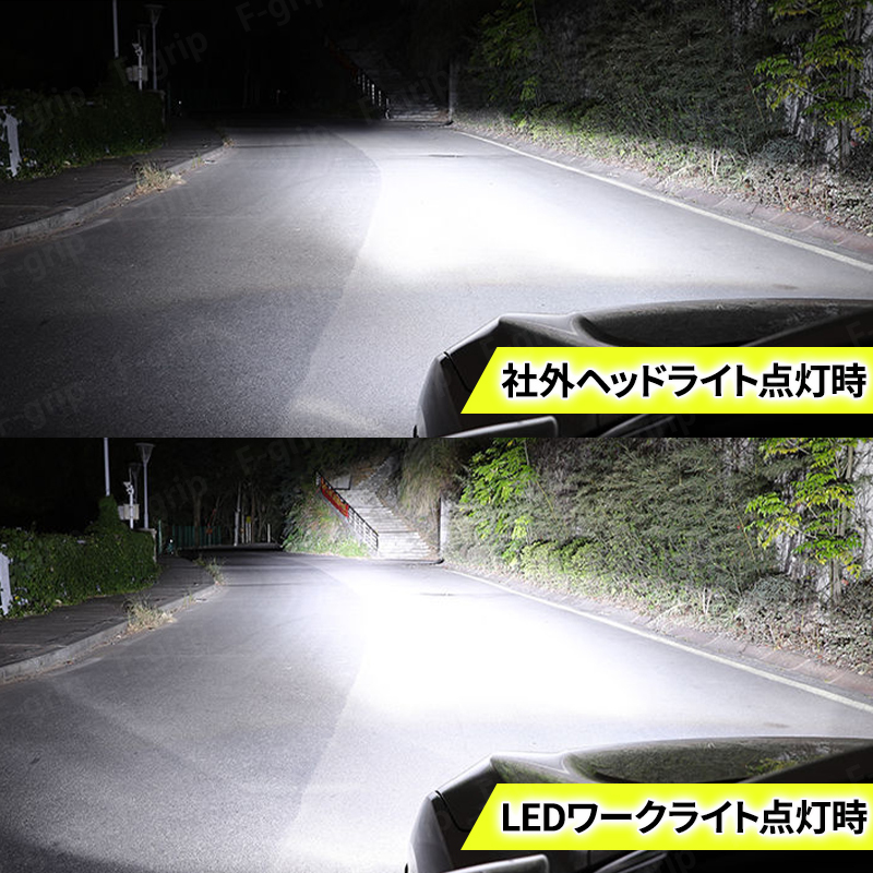 LEDワークライト 作業灯 120w ホワイト 投光器 前照灯 トラック SUV ランクル ジムニー デリカ 充電式 デッキ 240w 24000LM ２個 12v 24v_画像2