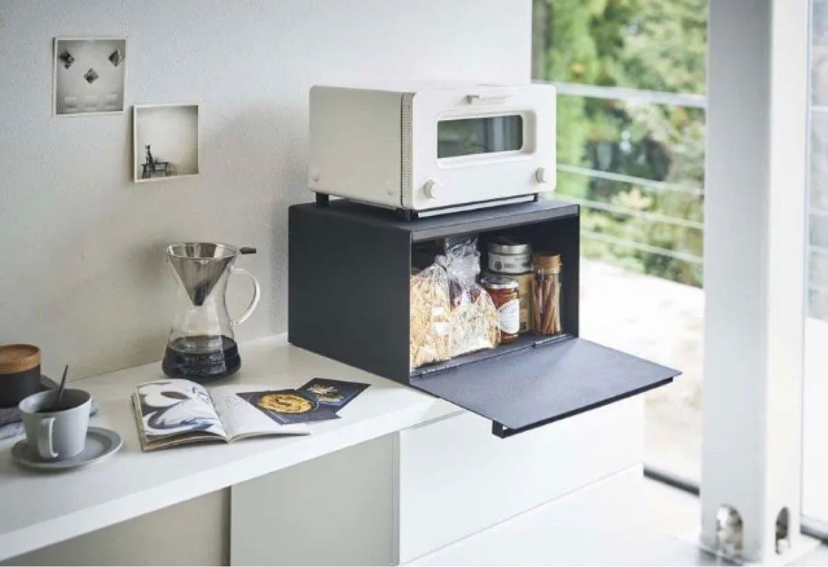 タワー ブレッドケース ブラック 山崎実業 ブレッドケース タワー ブラック tower 黒 パンケース ブレッドボックス ブレット缶 タワーシリーズ 4353 KT-TW HI BK 04353-5R2