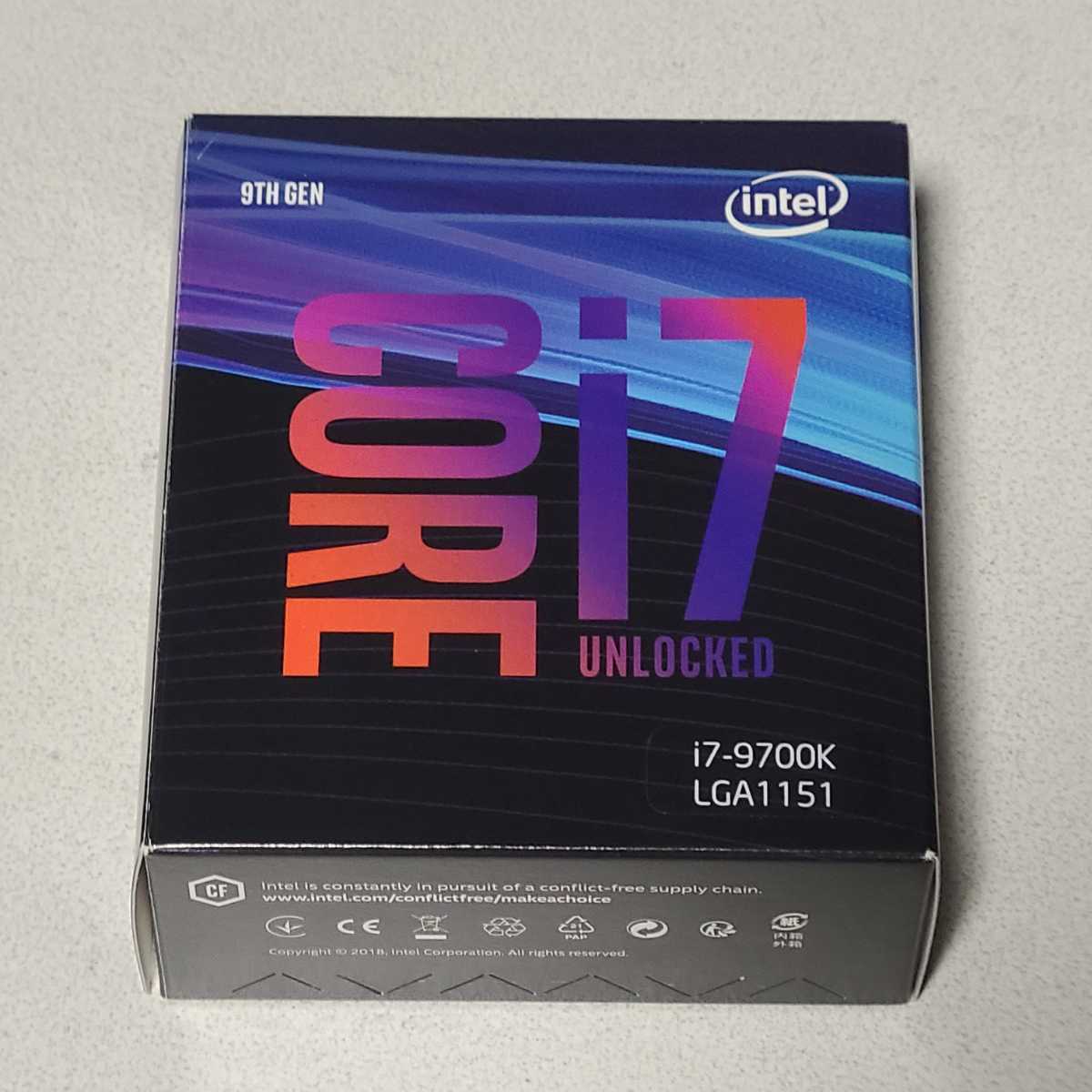 CPU Intel Core i7 9700K 3.6GHz PCパーツ インテル 動作確認済み (1