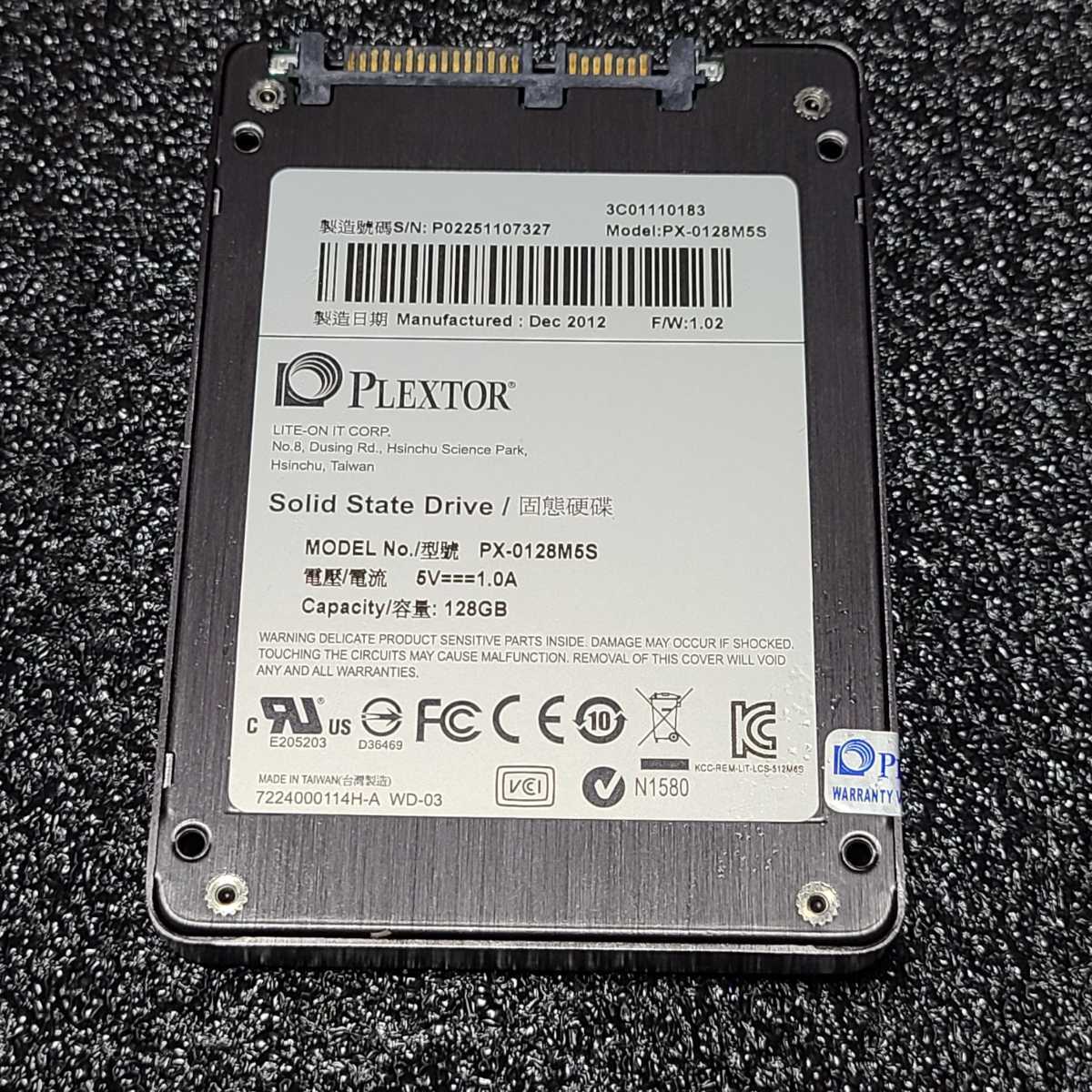 PLEXTOR PX-128M5S 128GB SATA SSD 正常品 2.5インチ内蔵SSD フォーマット済み PCパーツ 動作確認済み 120GB (2)